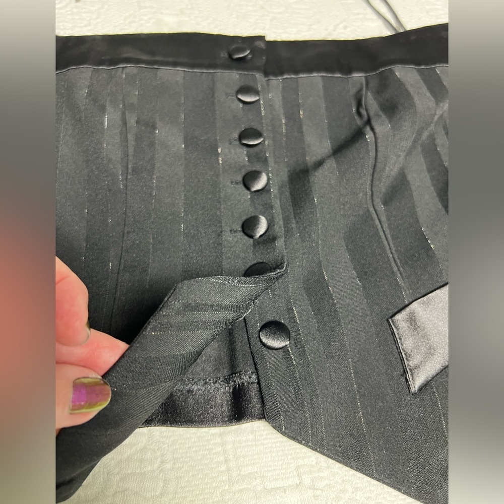 Tuxedo Black Strapless Corset Top - Picture 2 of 10